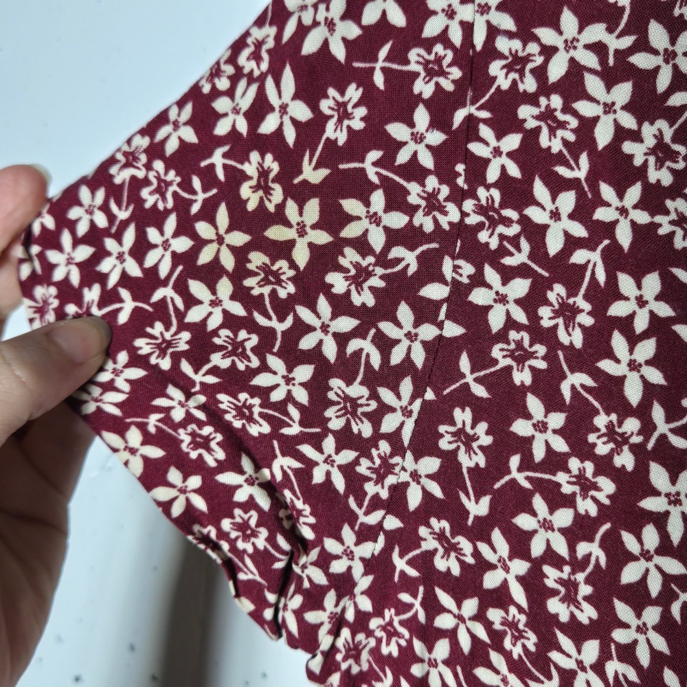 Vintage Ann Taylor Loft Floral Button Midi Dress 4‎ Cottage 90s Romantic Boho - Picture 3 of 11